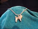 ID-#17-S.Silver. Sterling silver Shar-Pei w/ Sterling Silver 18in Rice Chain